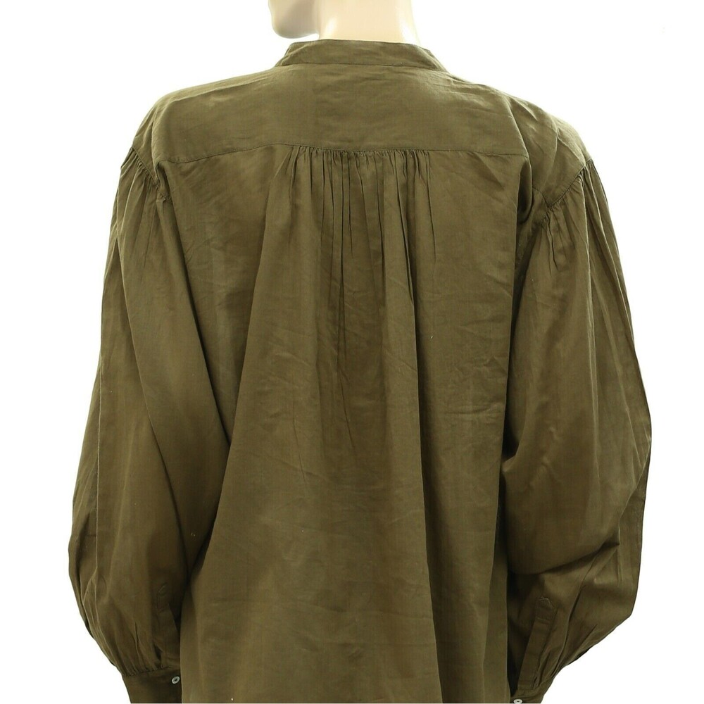 Buck Mason Heirloom Cotton Ojai Shirt Tunic Top Bronze Brown Oversized S 285929 - Picture 9 of 9
